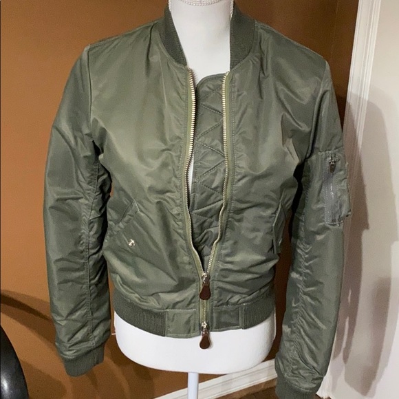 Marc Jacobs Jackets & Blazers - Marc Jacobs green/ orange bomber jacket